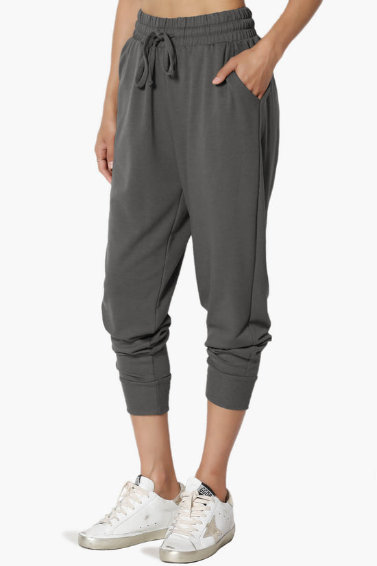 Load image into Gallery viewer, Lanette Drawstring Jersey Jogger Pants ASH GREY_3
