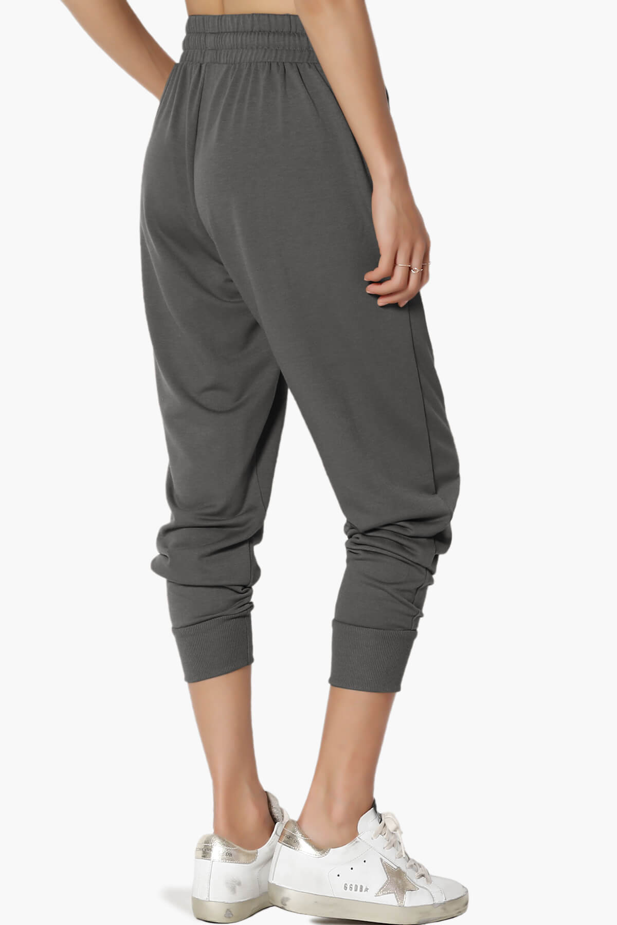 Load image into Gallery viewer, Lanette Drawstring Jersey Jogger Pants ASH GREY_4
