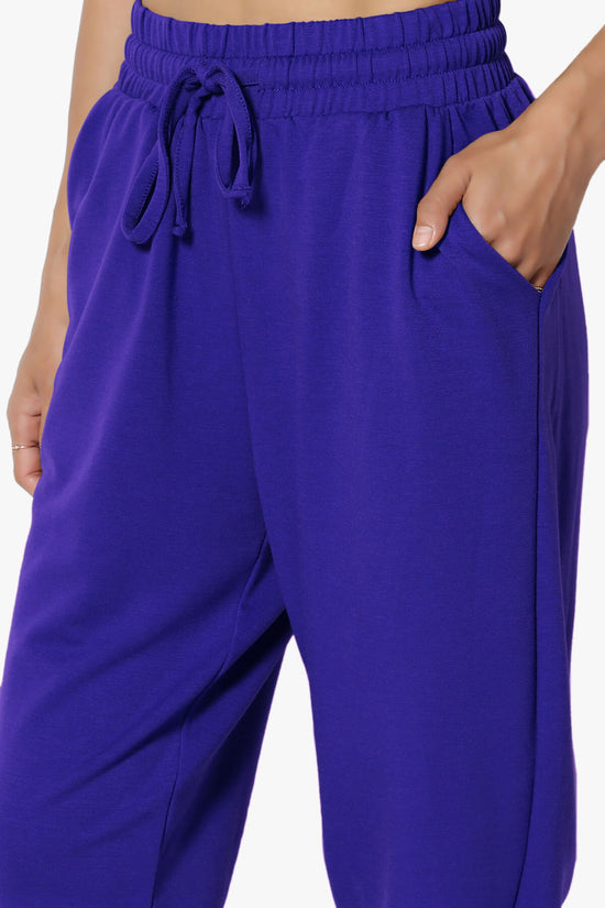 Load image into Gallery viewer, Lanette Drawstring Jersey Jogger Pants BRIGHT BLUE_5
