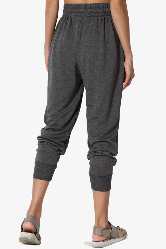 Load image into Gallery viewer, Lanette Drawstring Jersey Jogger Pants CHARCOAL_2
