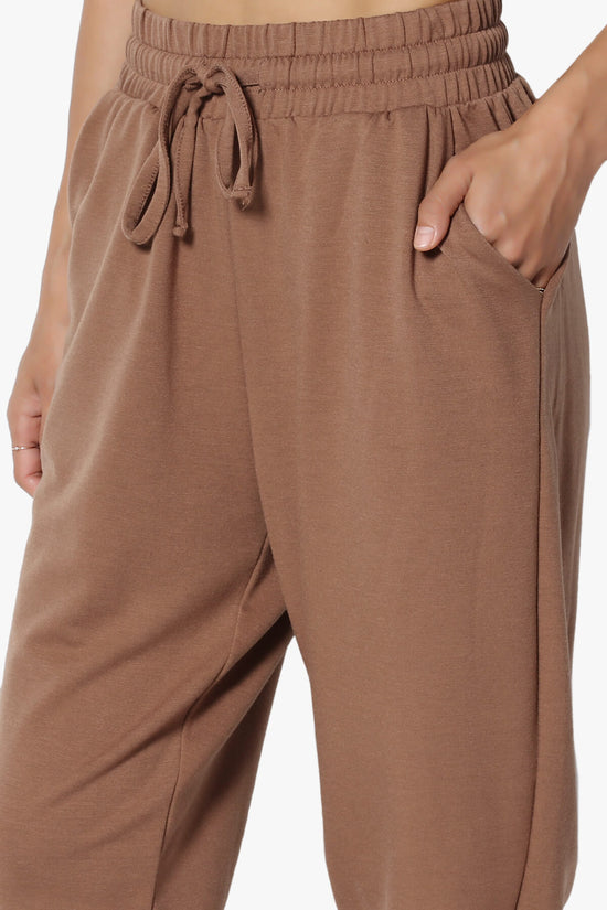Load image into Gallery viewer, Lanette Drawstring Jersey Jogger Pants COCOA_5
