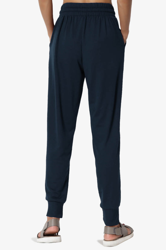 Load image into Gallery viewer, Lanette Drawstring Jersey Jogger Pants DARK NAVY_2
