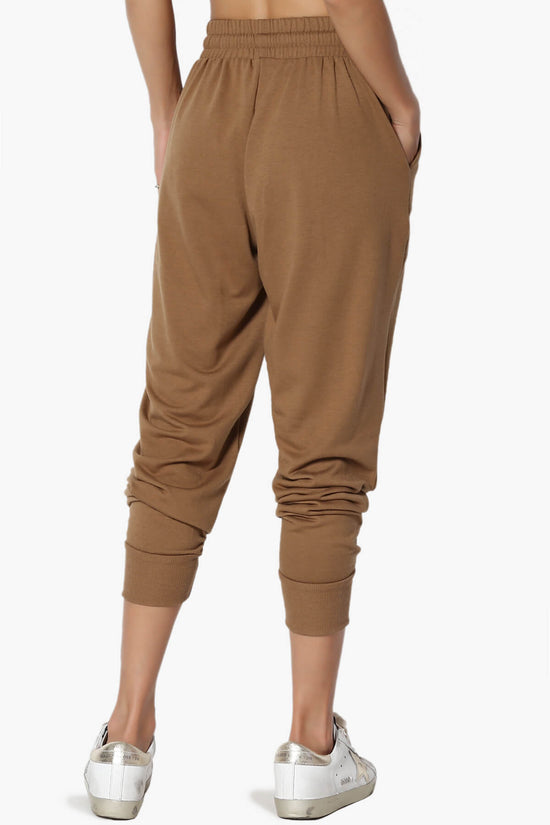 Load image into Gallery viewer, Lanette Drawstring Jersey Jogger Pants DEEP CAMEL_2
