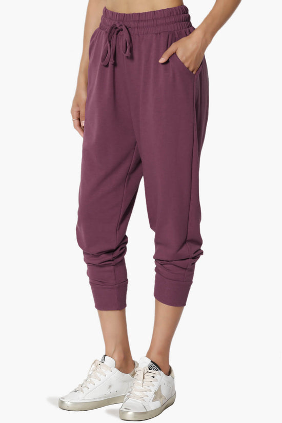Load image into Gallery viewer, Lanette Drawstring Jersey Jogger Pants DUSTY PLUM_3
