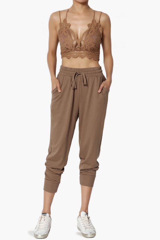 Load image into Gallery viewer, Lanette Drawstring Jersey Jogger Pants MOCHA_6
