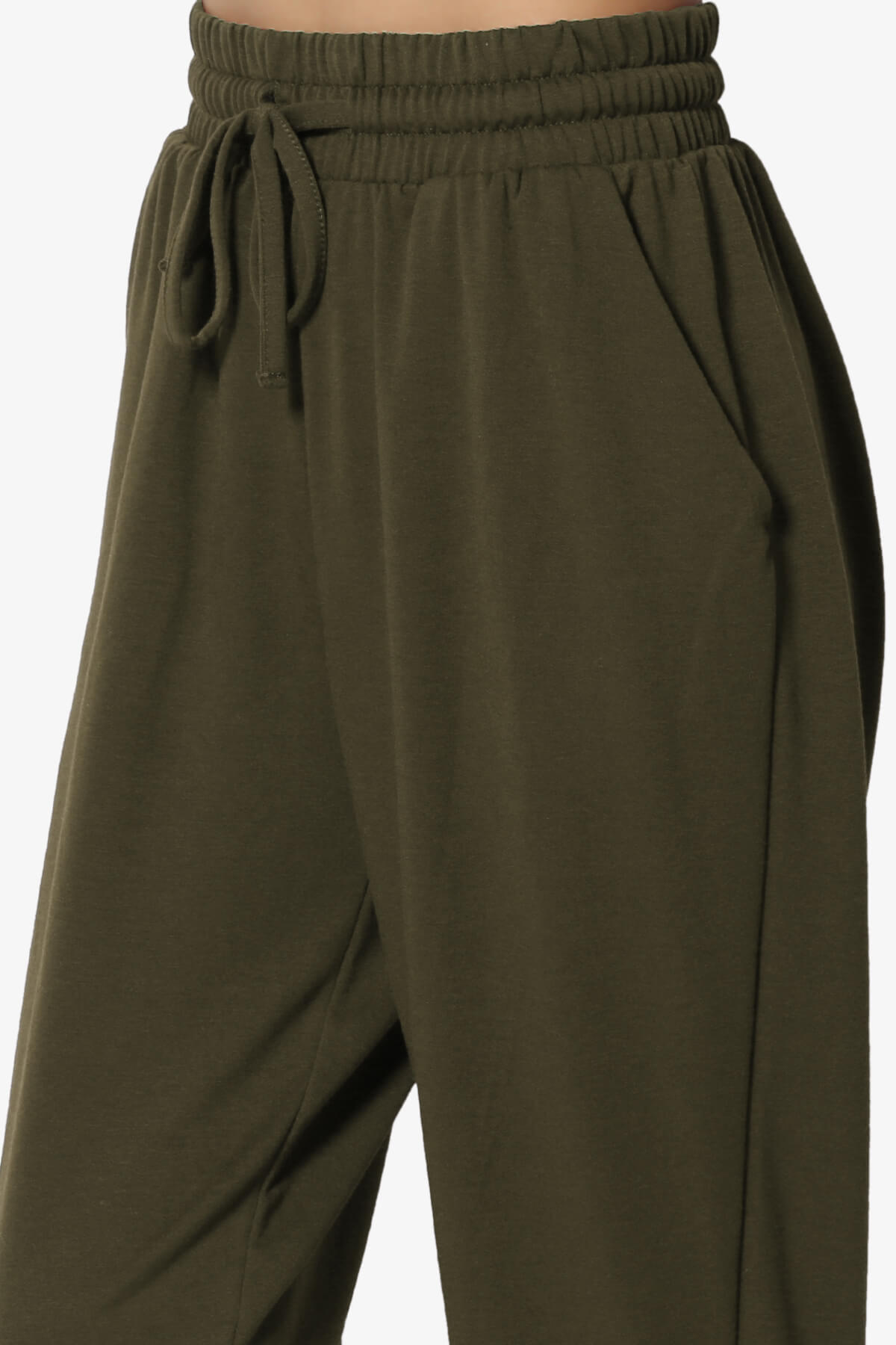 Load image into Gallery viewer, Lanette Drawstring Jersey Jogger Pants OLIVE_5
