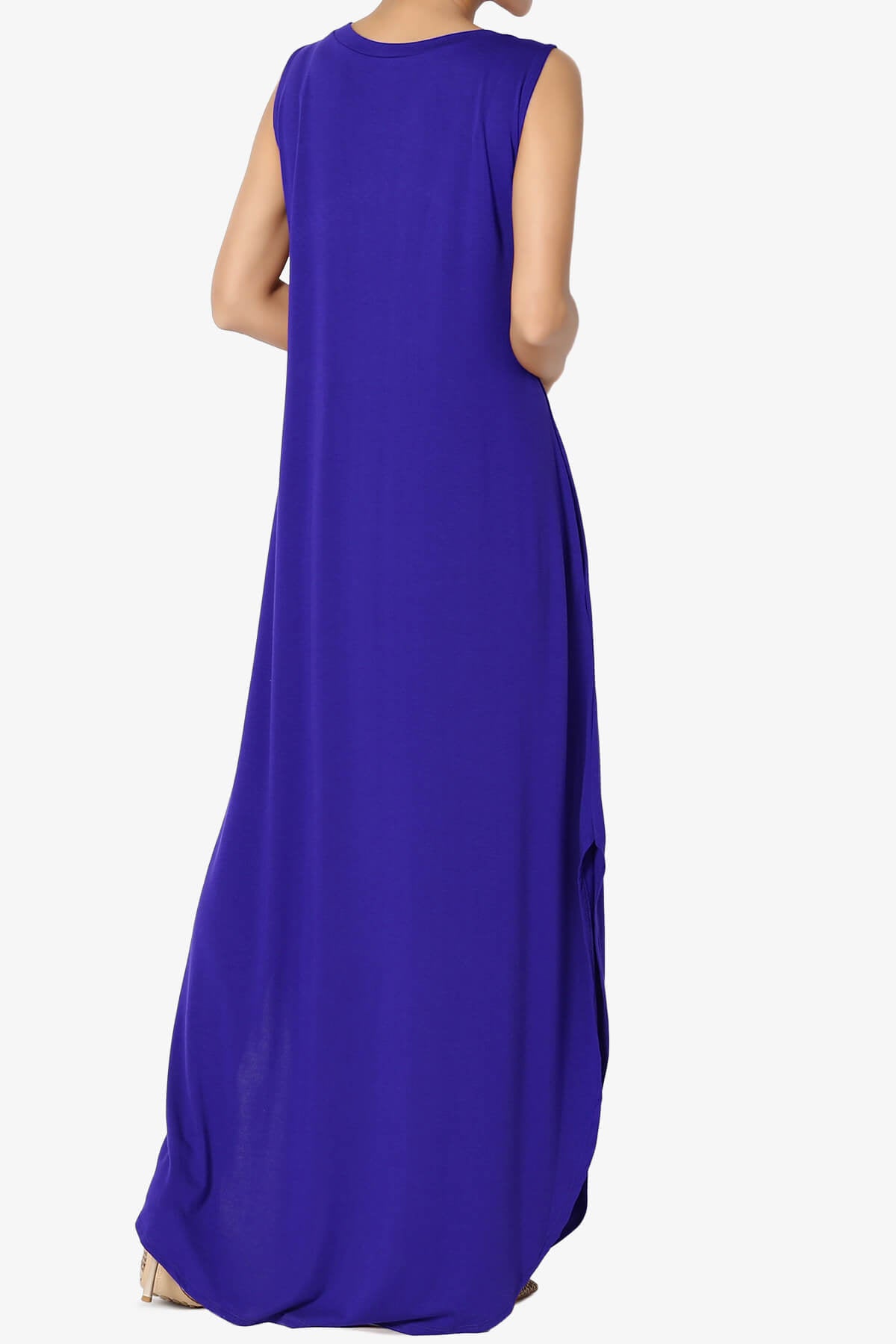 Load image into Gallery viewer, Lanie Sleeveless Split Hem Maxi Dress BRIGHT BLUE_4
