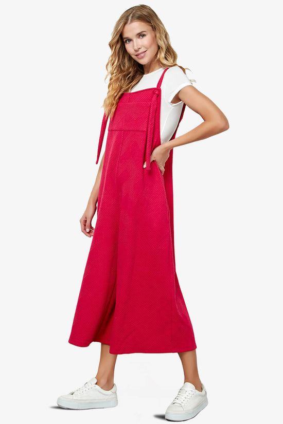 Lassy Textured Cropped Wide Leg Overall Pants MAGENTA_3