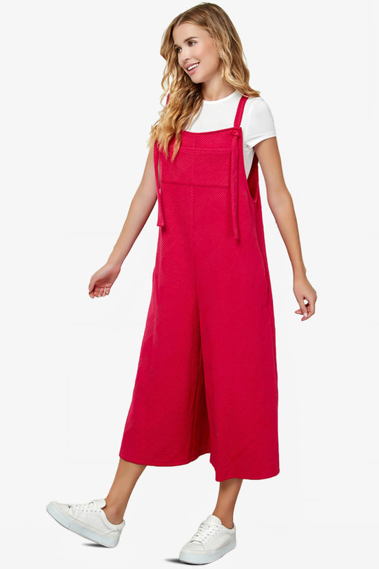 Lassy Textured Cropped Wide Leg Overall Pants MAGENTA_4