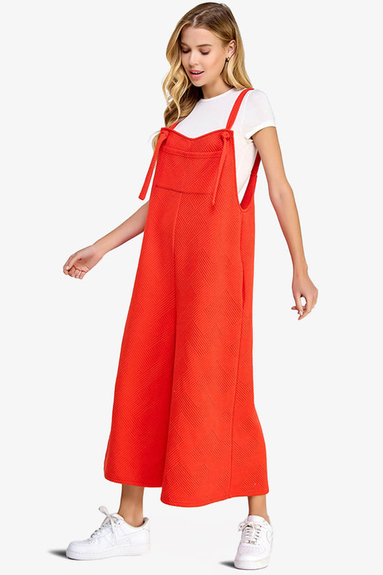 Lassy Textured Cropped Wide Leg Overall Pants ORANGE_3