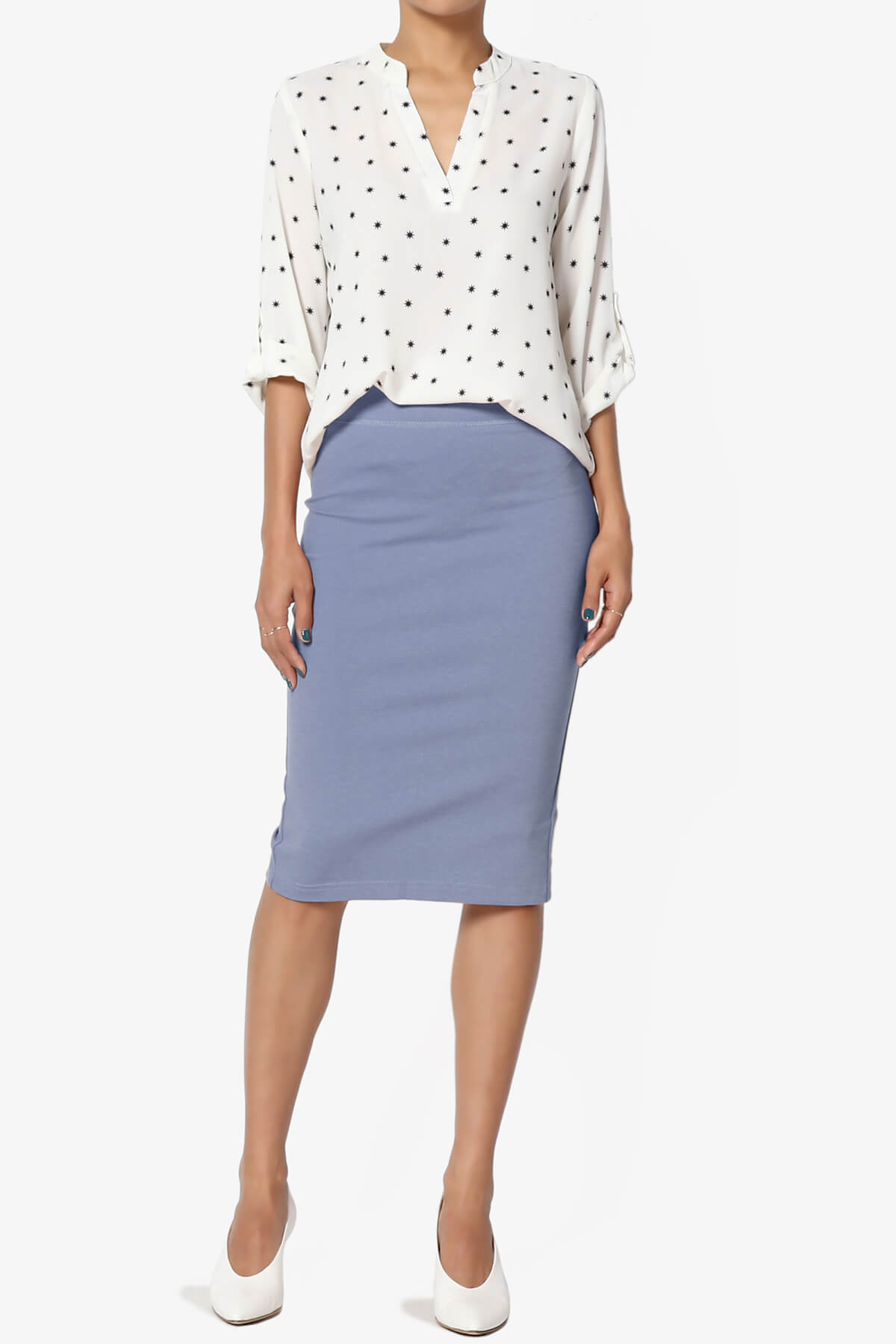 Levitate Thick Ponte Knee Skirt