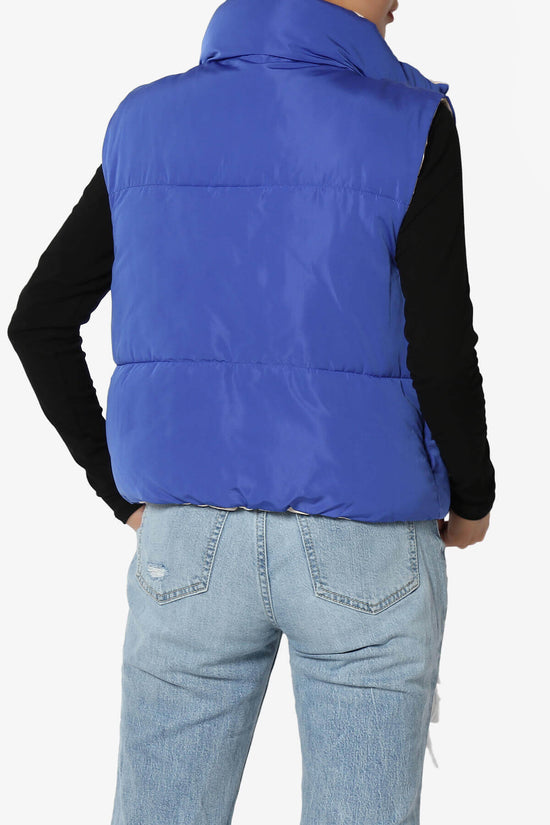 Legaci Reversible Puffer Vest BLUE AND BEIGE_2