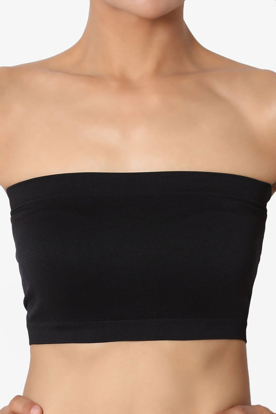 Load image into Gallery viewer, Ludlow Seamless Bandeau Bra Top BLACK_5
