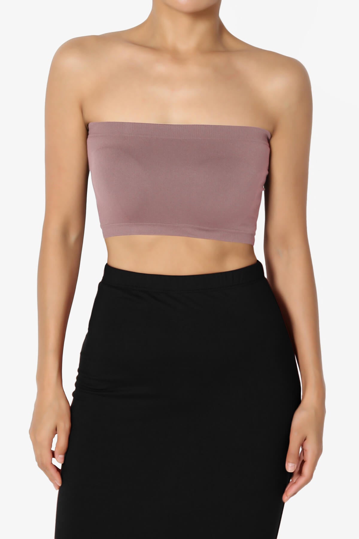 Load image into Gallery viewer, Ludlow Seamless Bandeau Bra Top DUSTY MAUVE_1
