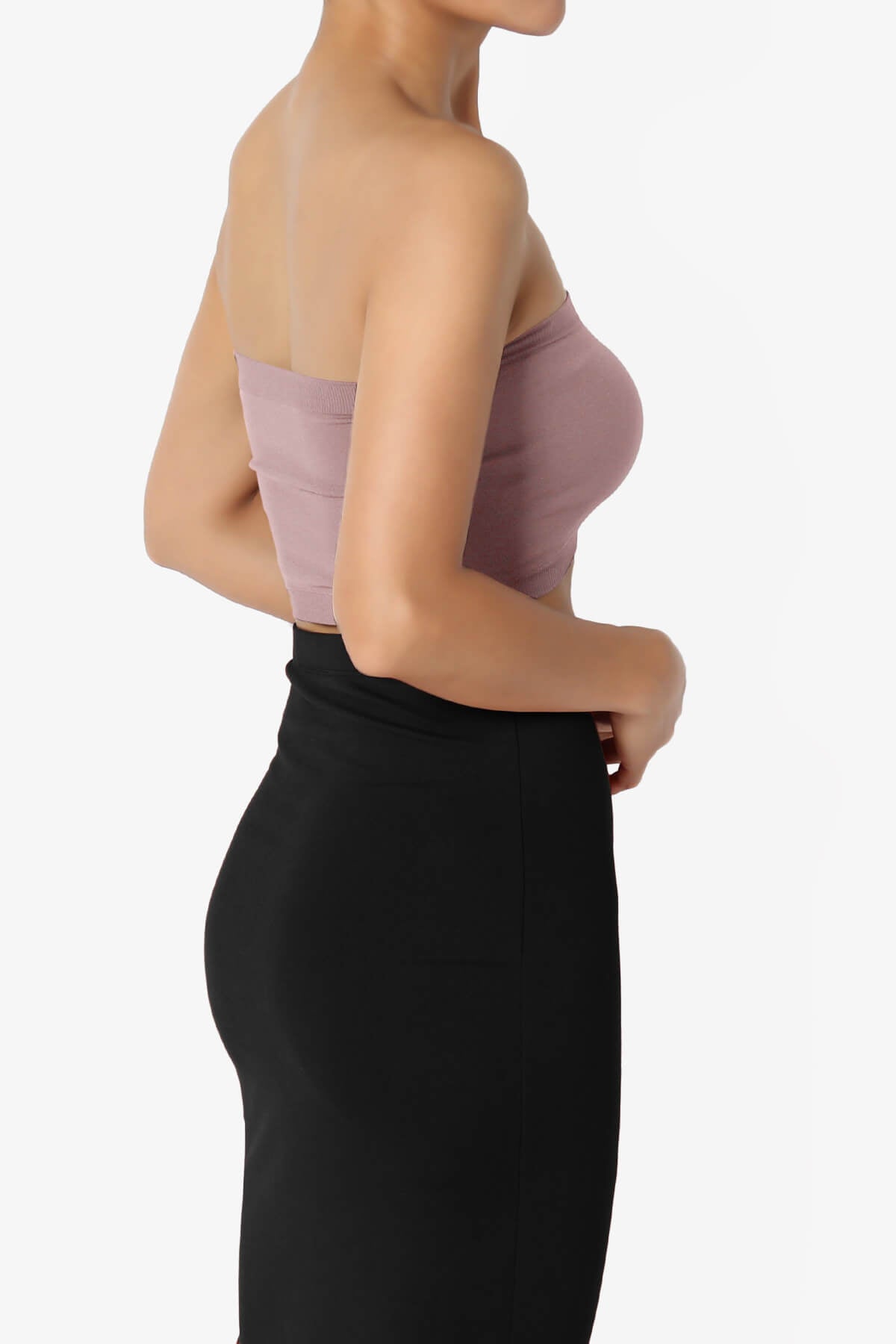 Load image into Gallery viewer, Ludlow Seamless Bandeau Bra Top DUSTY MAUVE_4
