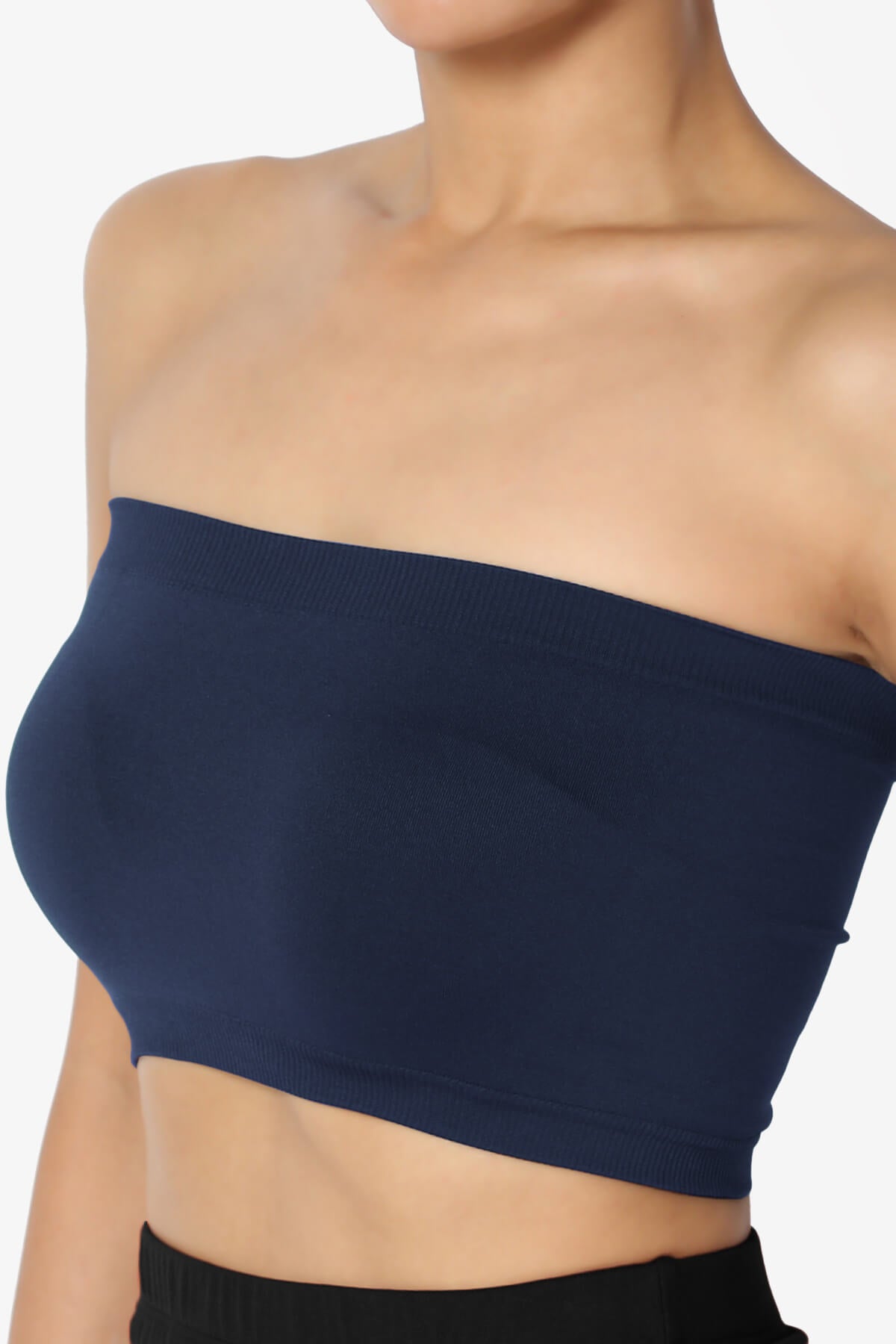Load image into Gallery viewer, Ludlow Seamless Bandeau Bra Top NAVY_5
