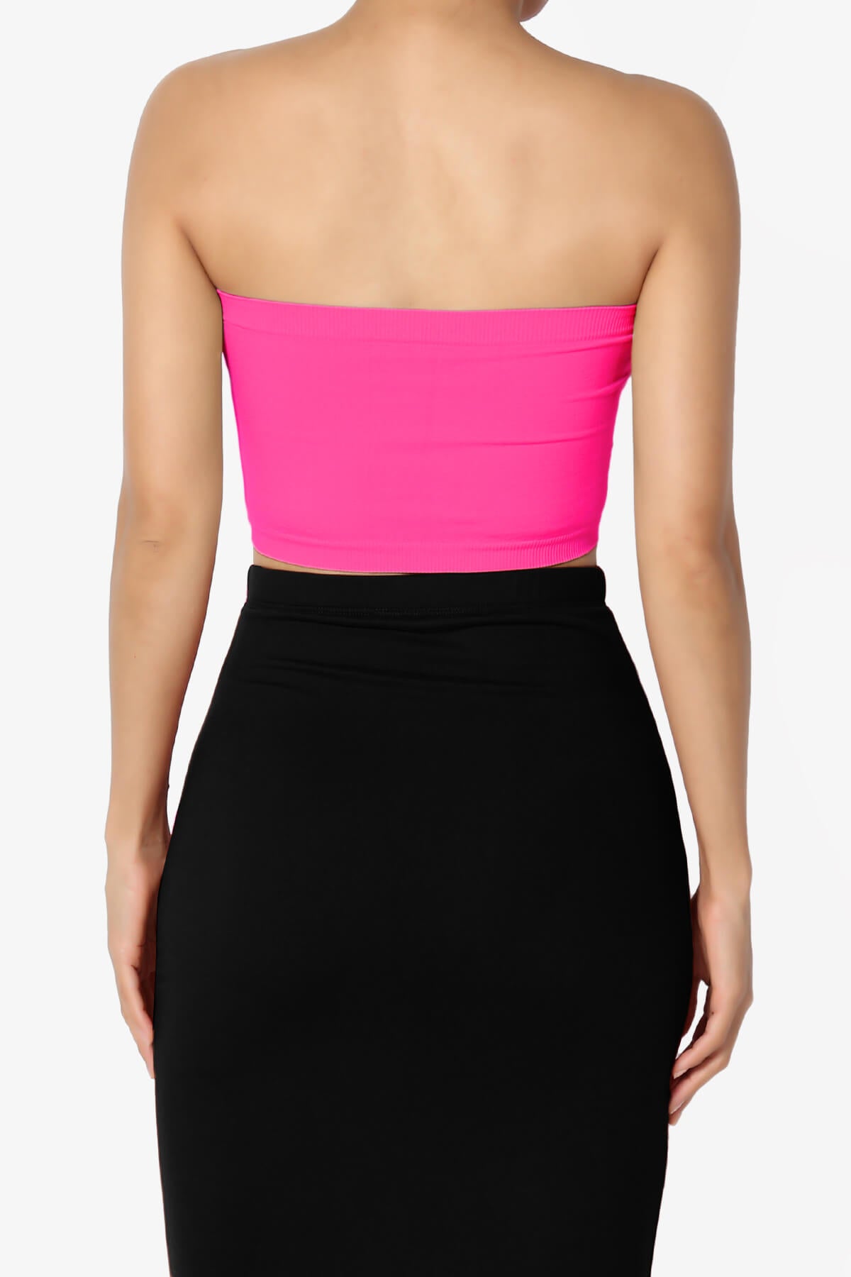Load image into Gallery viewer, Ludlow Seamless Bandeau Bra Top NEON FUCHSIA_2
