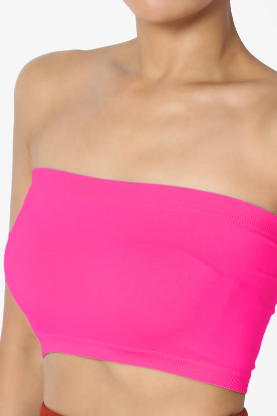 Load image into Gallery viewer, Ludlow Seamless Bandeau Bra Top NEON FUCHSIA_5
