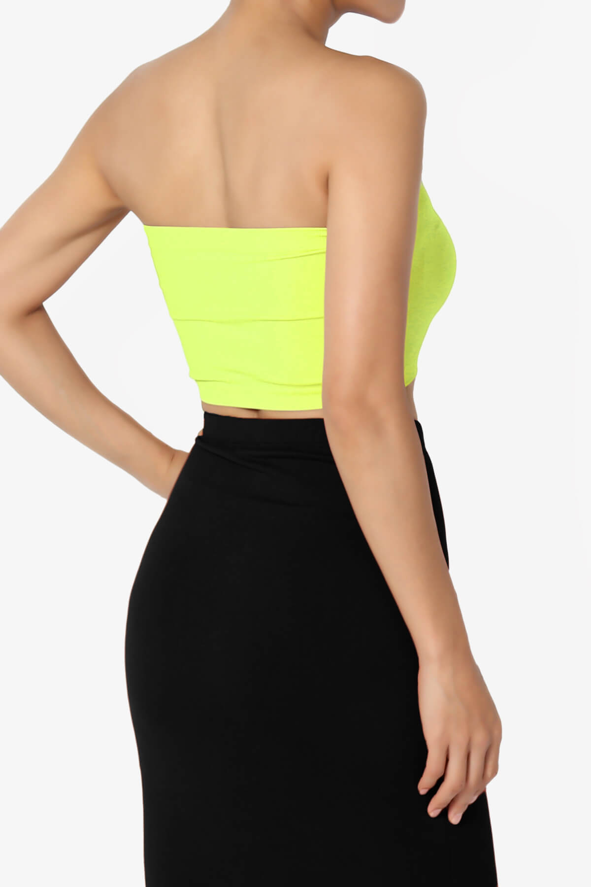 Load image into Gallery viewer, Ludlow Seamless Bandeau Bra Top NEON YELLOW_4
