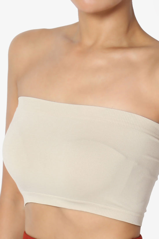 Load image into Gallery viewer, Ludlow Seamless Bandeau Bra Top TAUPE_5
