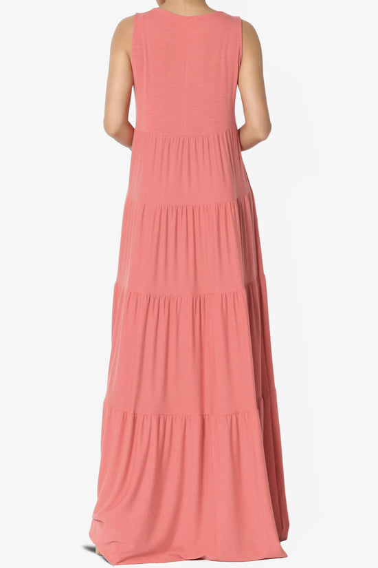 Macie Sleeveless Tiered Long Maxi Dress ASH ROSE_2