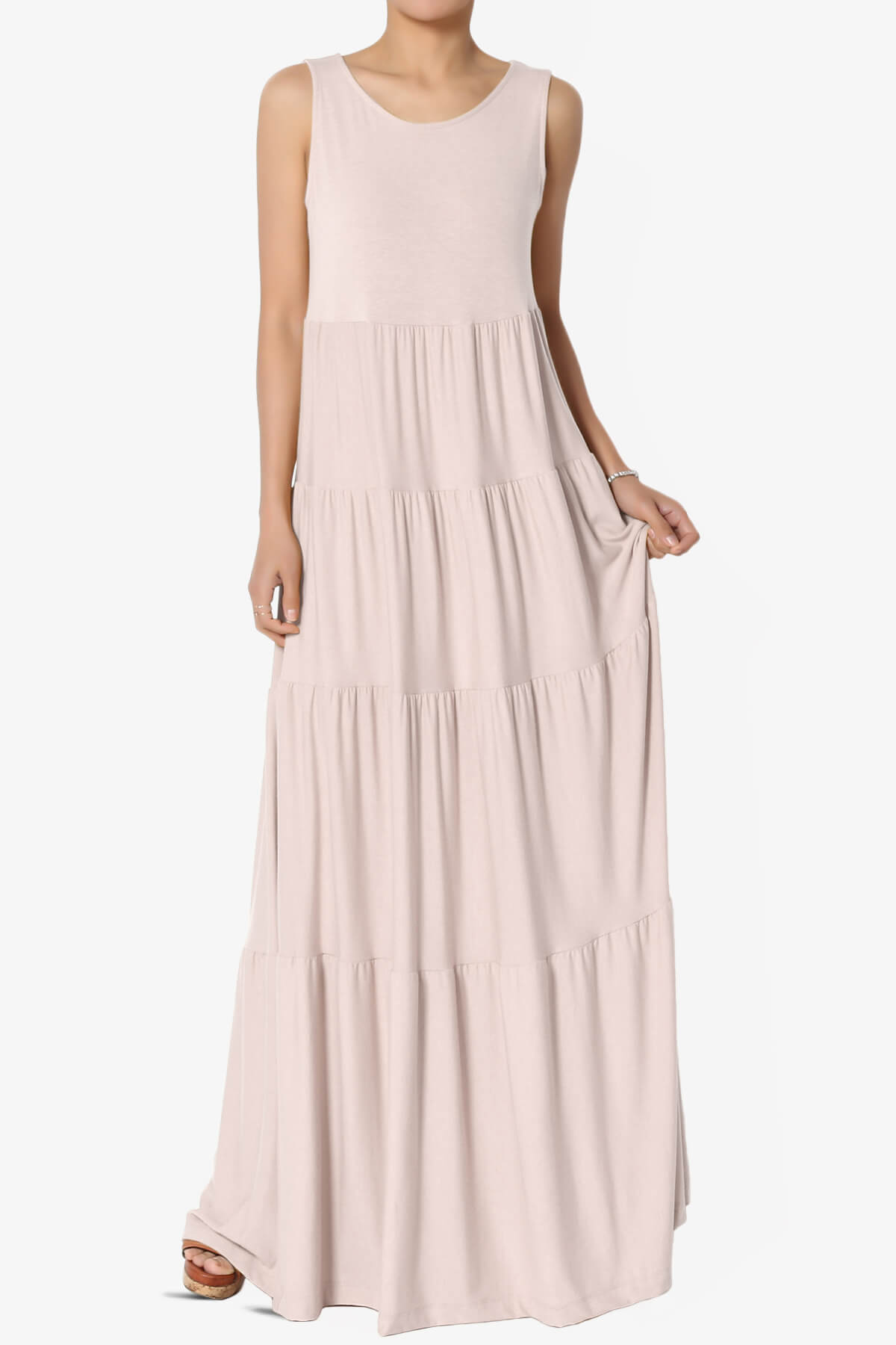 Macie Sleeveless Tiered Long Maxi Dress DUSTY BLUSH_1