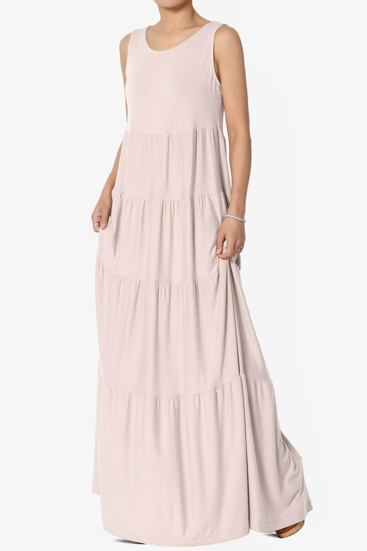 Macie Sleeveless Tiered Long Maxi Dress DUSTY BLUSH_3