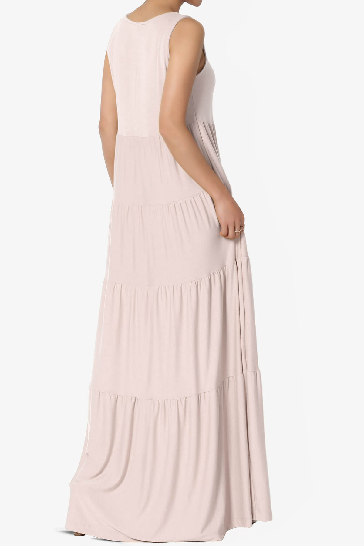 Macie Sleeveless Tiered Long Maxi Dress DUSTY BLUSH_4