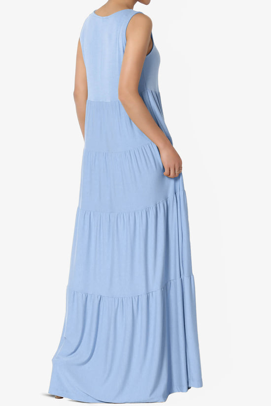 Macie Sleeveless Tiered Long Maxi Dress LIGHT BLUE_4