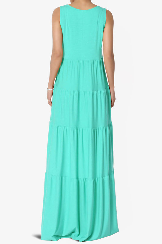 Macie Sleeveless Tiered Long Maxi Dress MINT_2