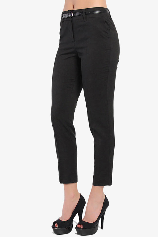 Manon Belted Ankle Trouser Pants BLACK_3