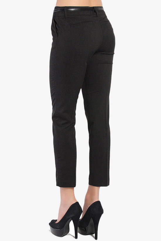 Manon Belted Ankle Trouser Pants BLACK_4