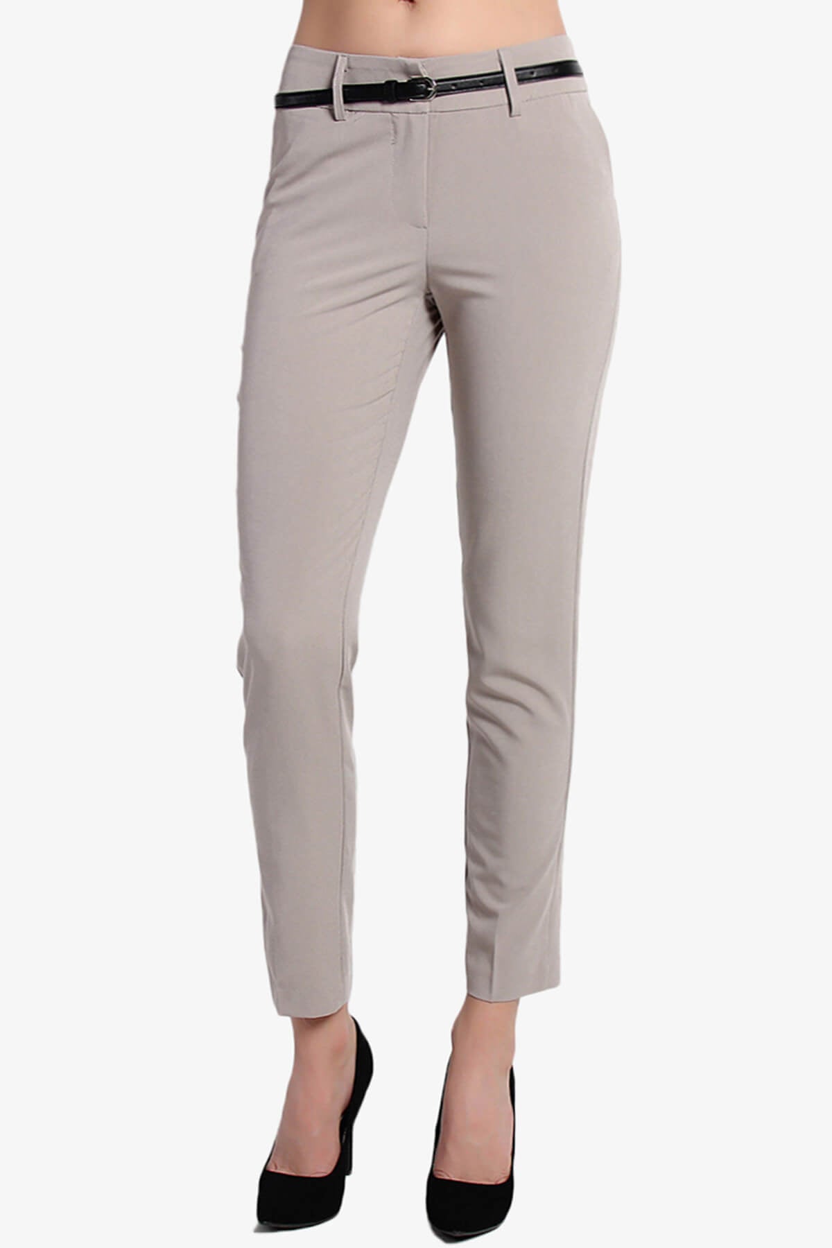 Manon Belted Ankle Trouser Pants KHAKI_1