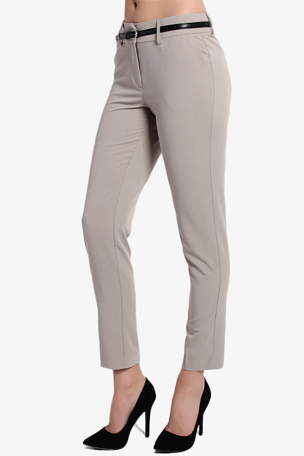 Manon Belted Ankle Trouser Pants KHAKI_3