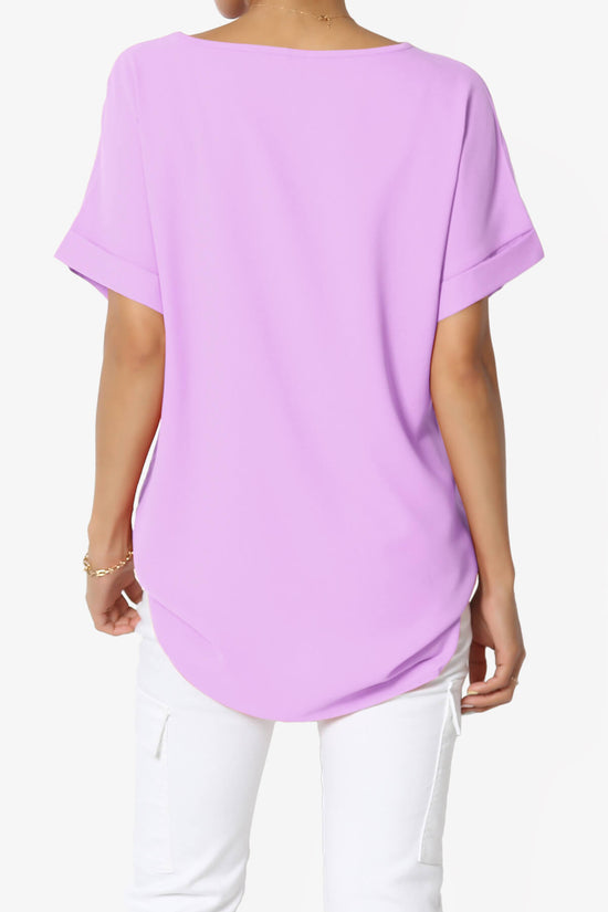 Load image into Gallery viewer, Marla Lightweight Woven Dolman Top BRIGHT LAVENDER_2
