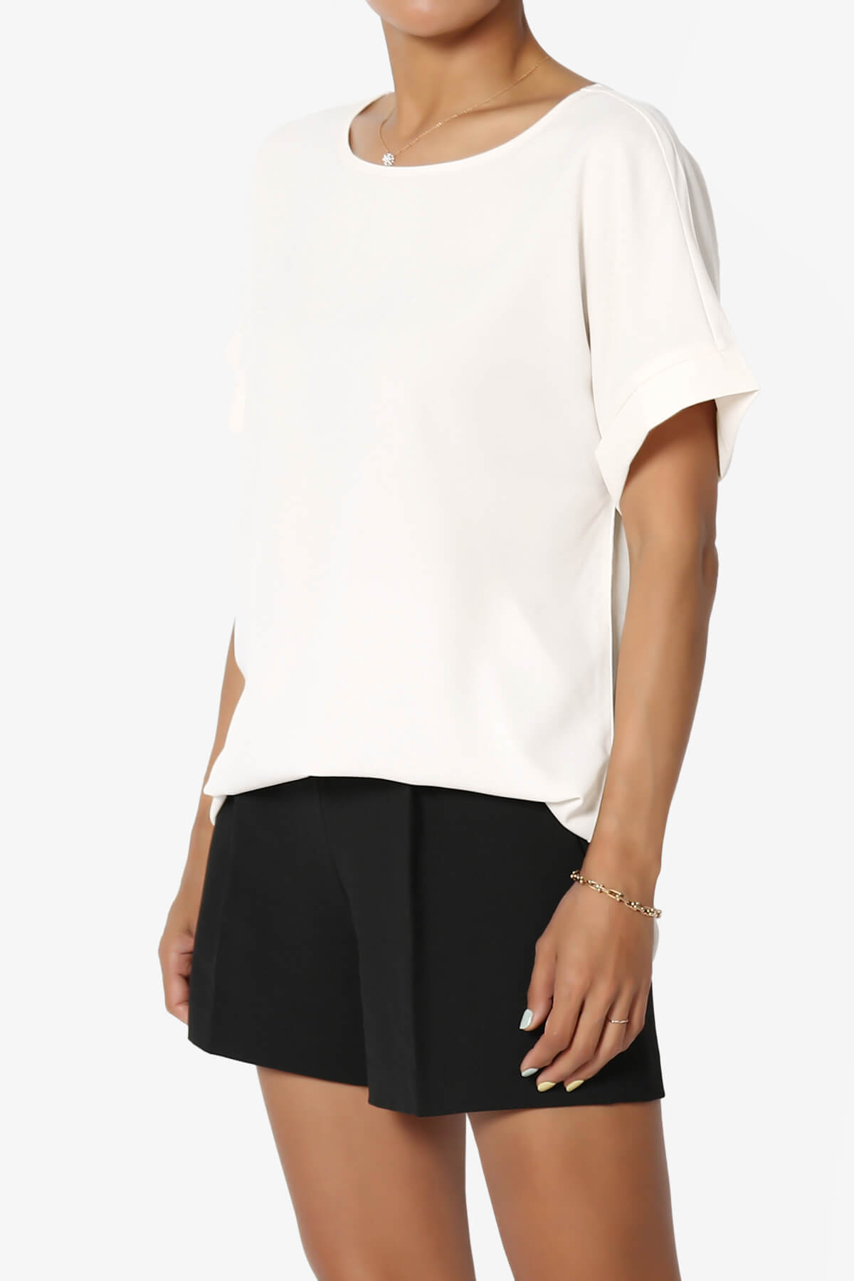 Load image into Gallery viewer, Marla Lightweight Woven Dolman Top IVORY_3
