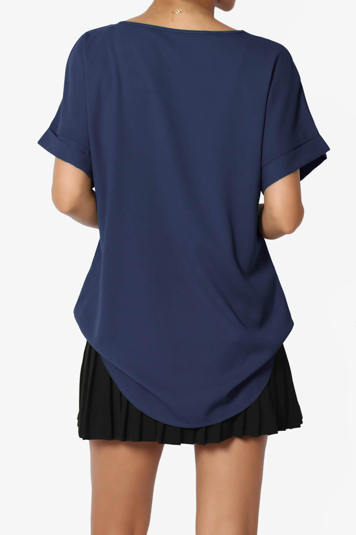Load image into Gallery viewer, Marla Lightweight Woven Dolman Top LIGHT NAVY_2
