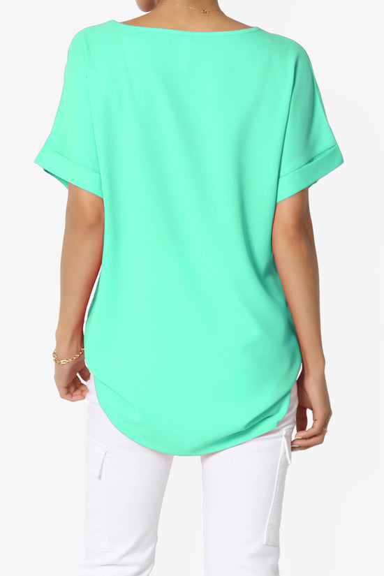 Load image into Gallery viewer, Marla Lightweight Woven Dolman Top MINT_2
