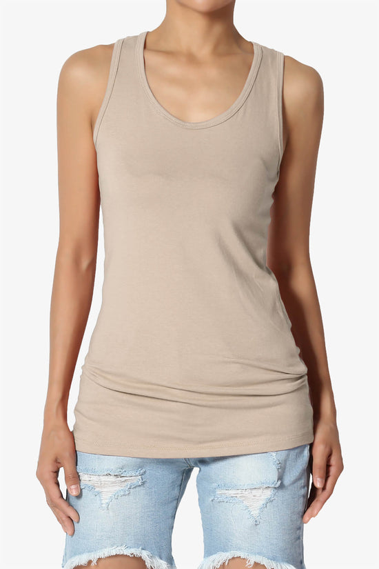 Load image into Gallery viewer, Marnie Racerback Tank Top LIGHT MOCHA_1
