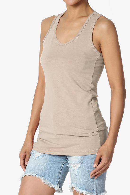 Load image into Gallery viewer, Marnie Racerback Tank Top LIGHT MOCHA_3
