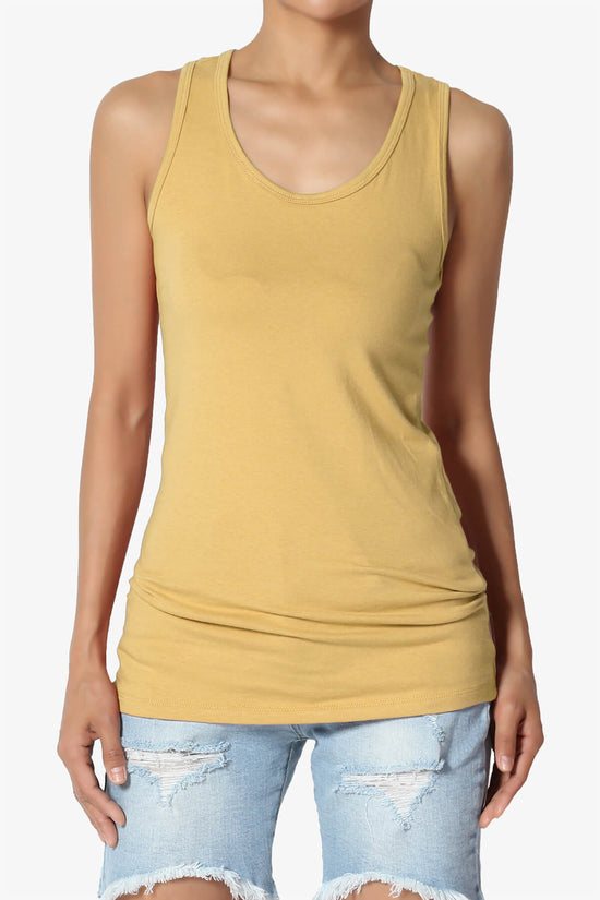 Load image into Gallery viewer, Marnie Racerback Tank Top LIGHT MUSTARD_1
