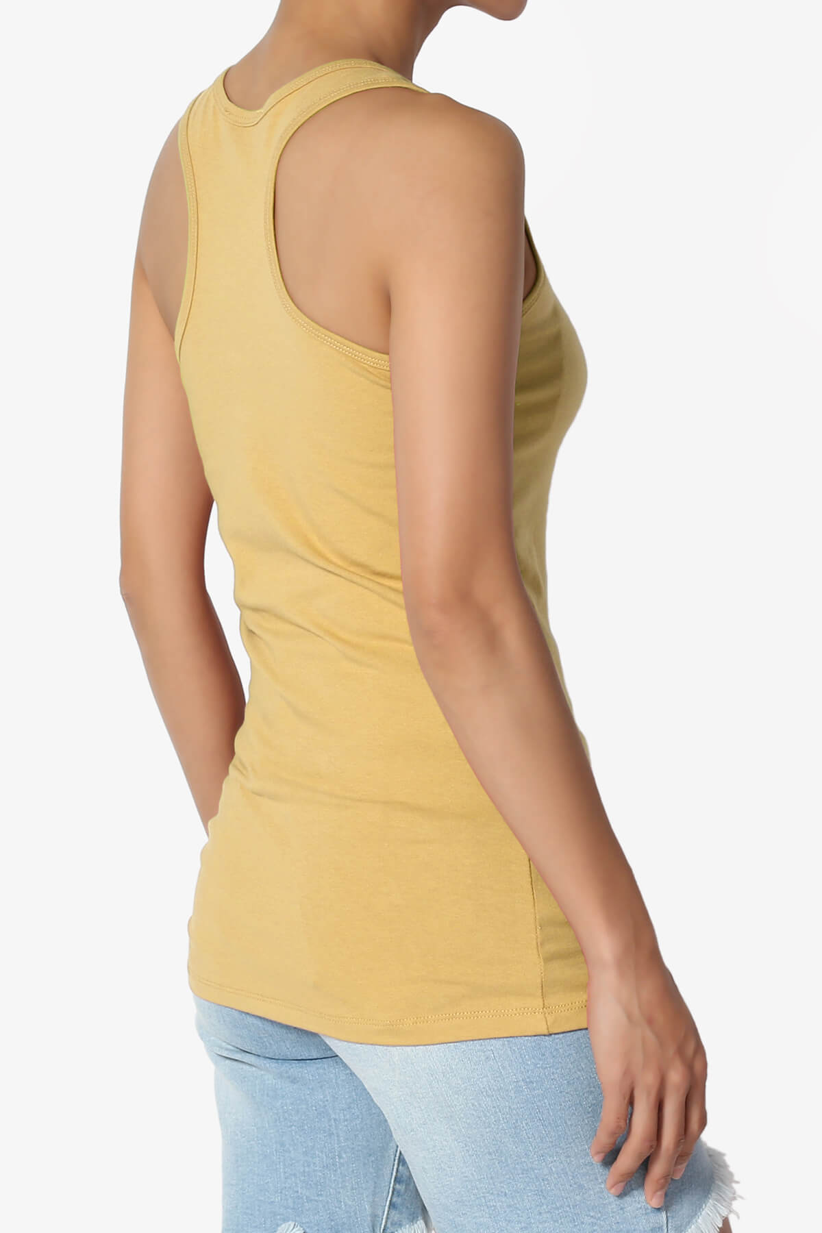 Load image into Gallery viewer, Marnie Racerback Tank Top LIGHT MUSTARD_4
