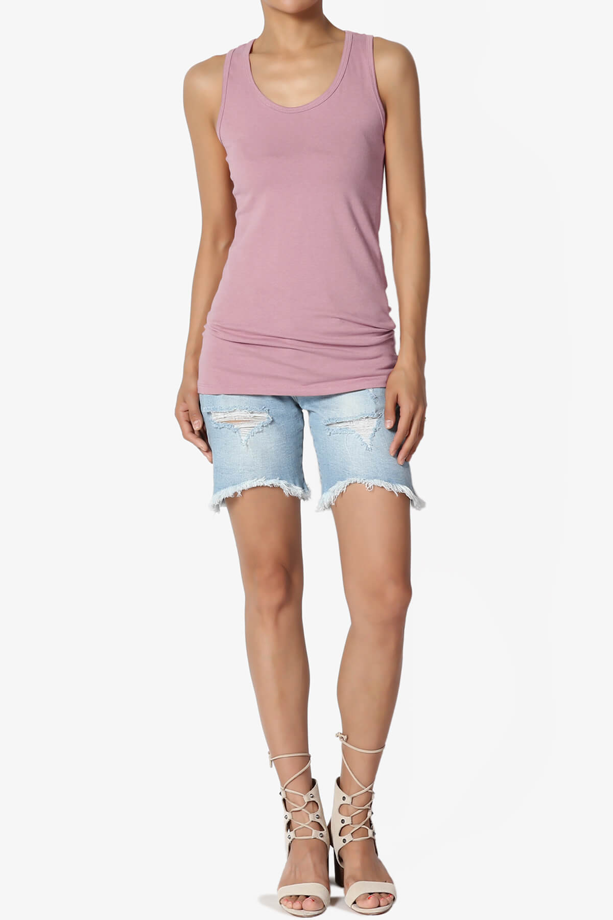 Load image into Gallery viewer, Marnie Racerback Tank Top LIGHT ROSE_6
