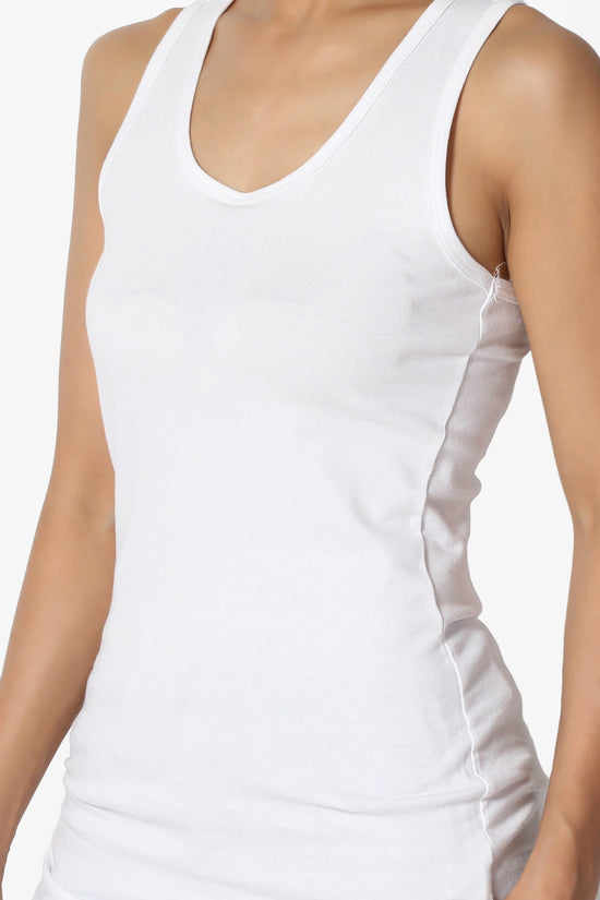 Load image into Gallery viewer, Marnie Racerback Tank Top WHITE_5
