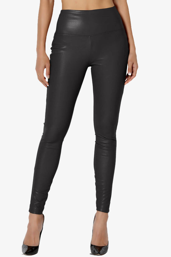 Mayari High Rise Faux Leather Leggings BLACK_1