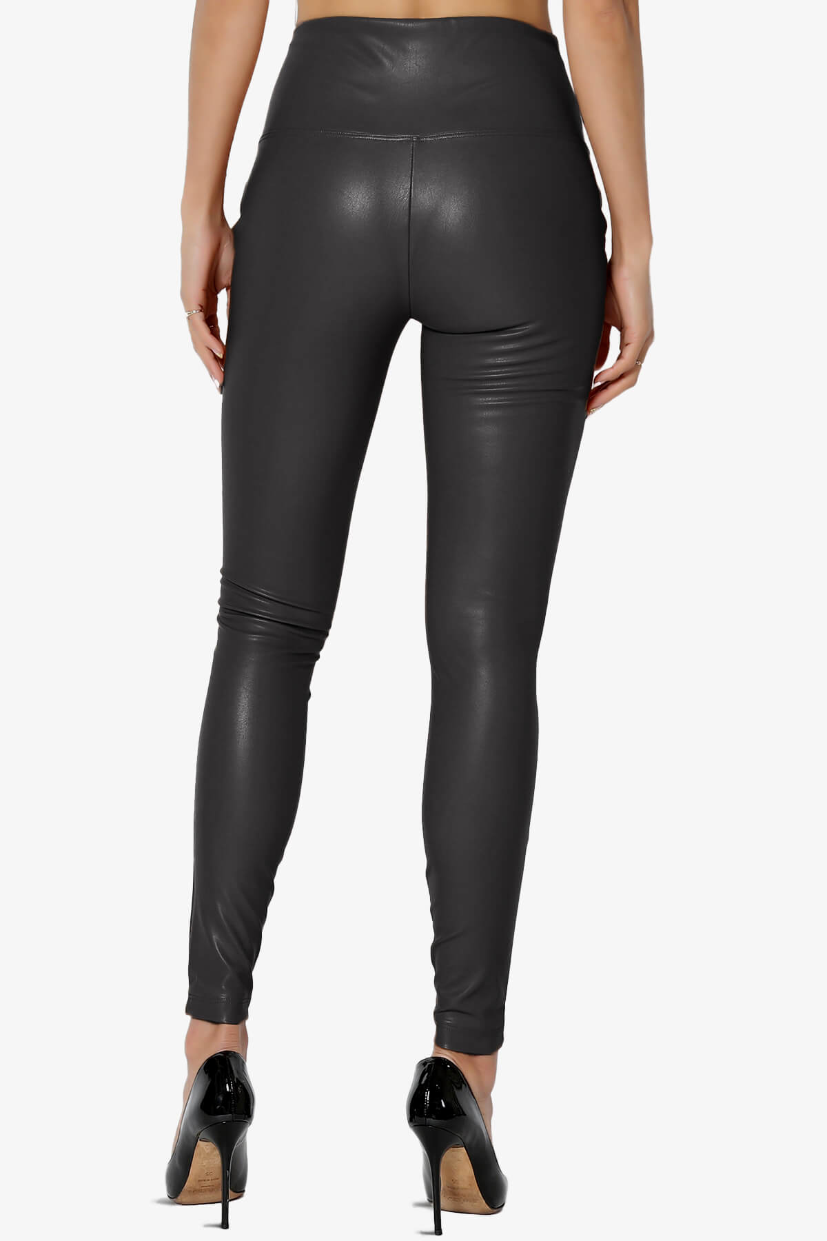 Mayari High Rise Faux Leather Leggings BLACK_2