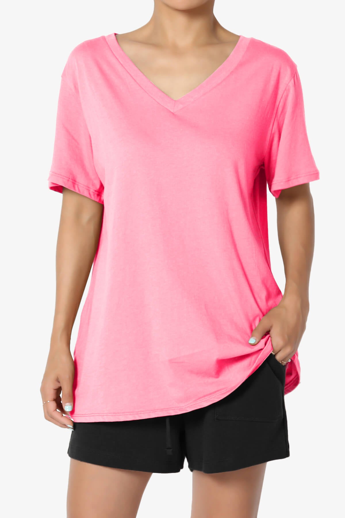 Mayra O Neck Cotton Boyfriend Tee PLUS