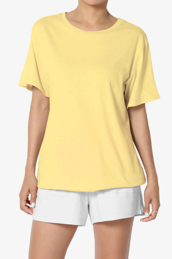 Mayra O Neck Cotton Boyfriend Tee BANANA_1