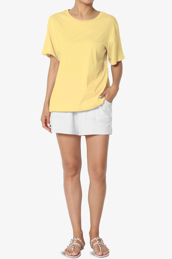 Mayra O Neck Cotton Boyfriend Tee BANANA_6