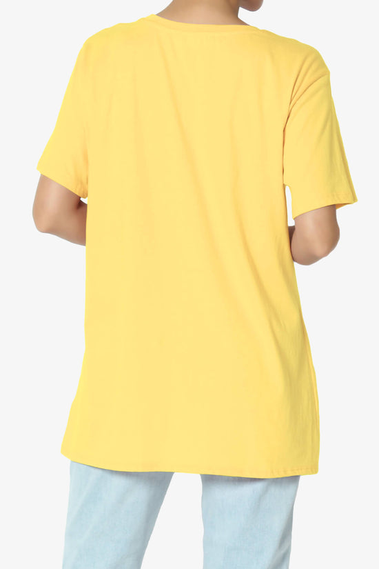 Load image into Gallery viewer, Mayra O Neck Cotton Boyfriend Tee YELLOW_2
